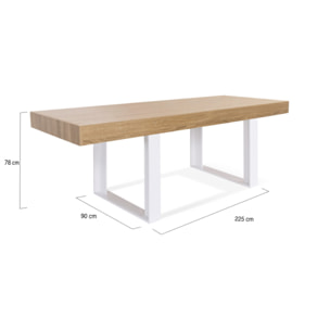 Tables à manger fixes Brixton - Bois - Blanc