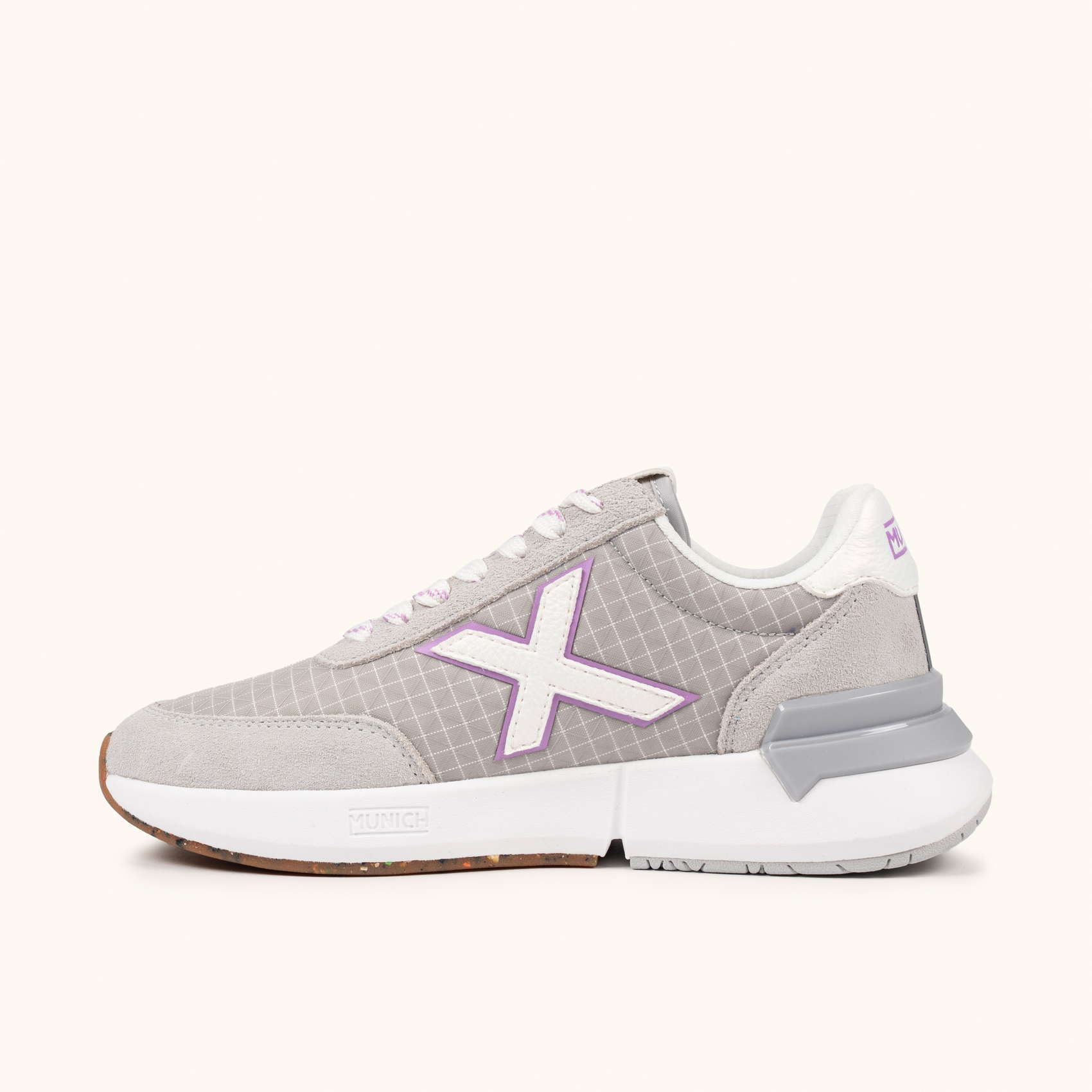 MUNICH VERSUS WMN 113 Sneakers Deportivas Grises y Lilas