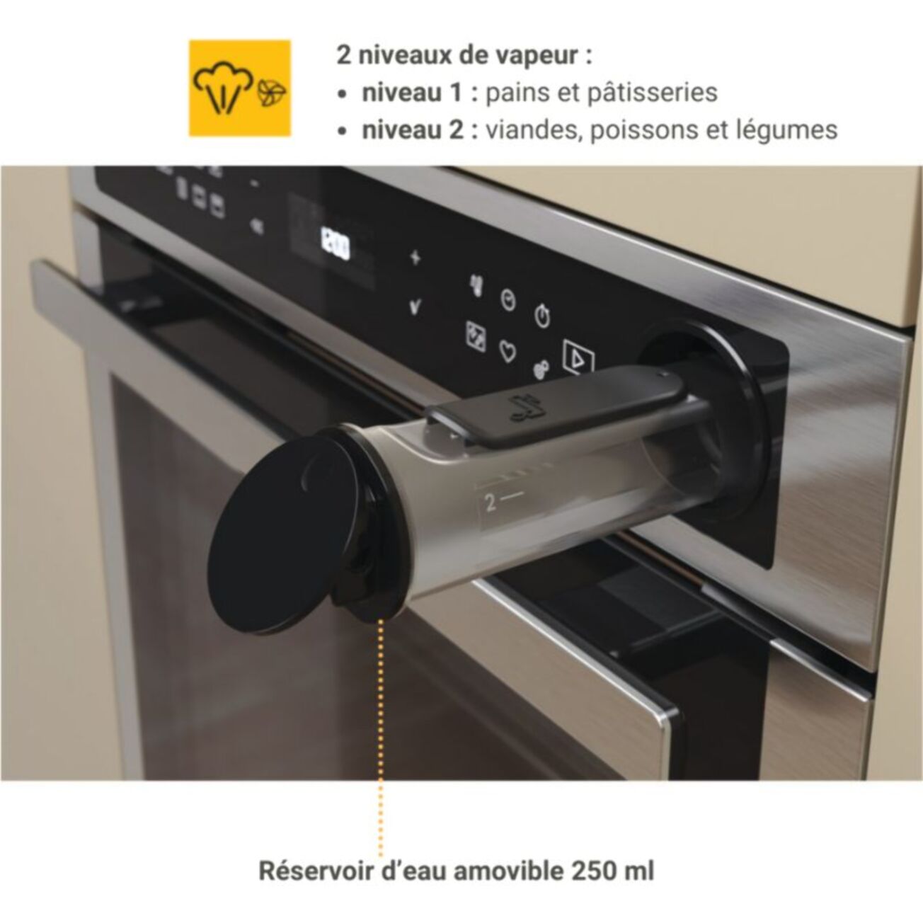 Four encastrable fonction vapeur WHIRLPOOL AKZ9S8271IX SteamSense