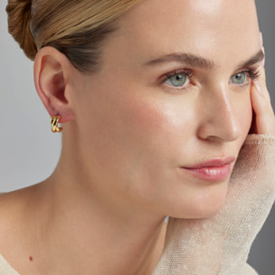 Pendientes acabados en oro amarillo de 18K