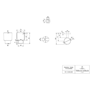 Porte-verre + Distributeur de savon VILLEROY & BOCH Elements Tender