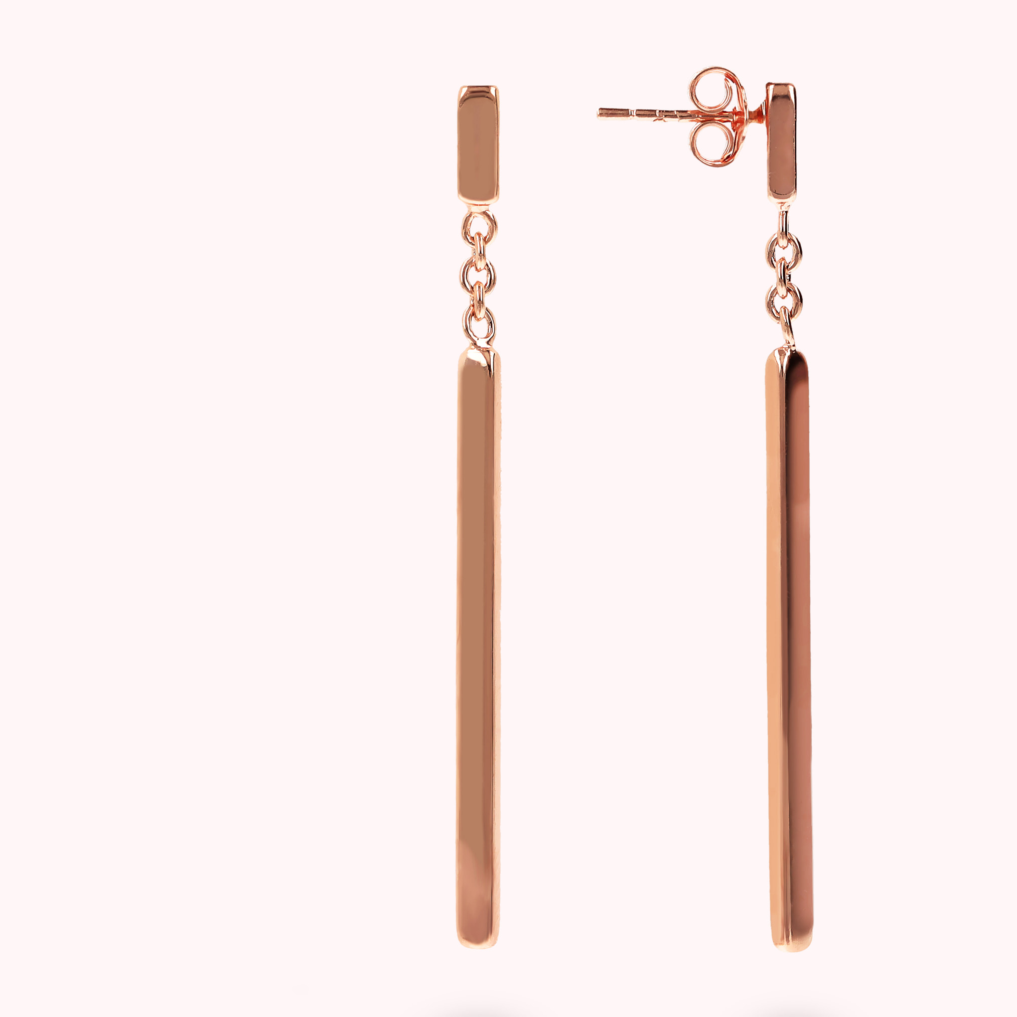 Orecchini Pendenti a Filo con Barretta