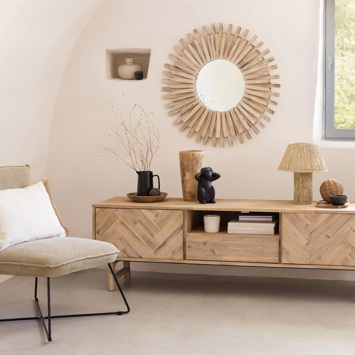 Lampe "Salva" en métal H38cm