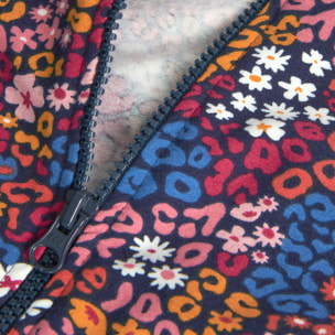 Chaqueta felpa flores de niña -BCI