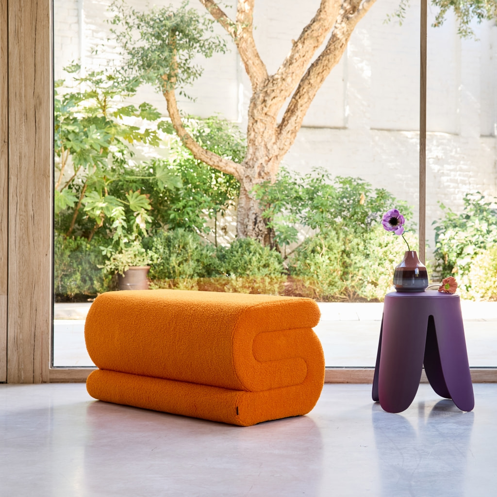 Banc design revêtement bouclette 1-2 places SASHA