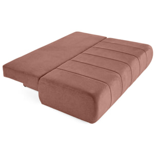 Harper - canapé 3 places convertible avec coffre en tissu texturé - Rose