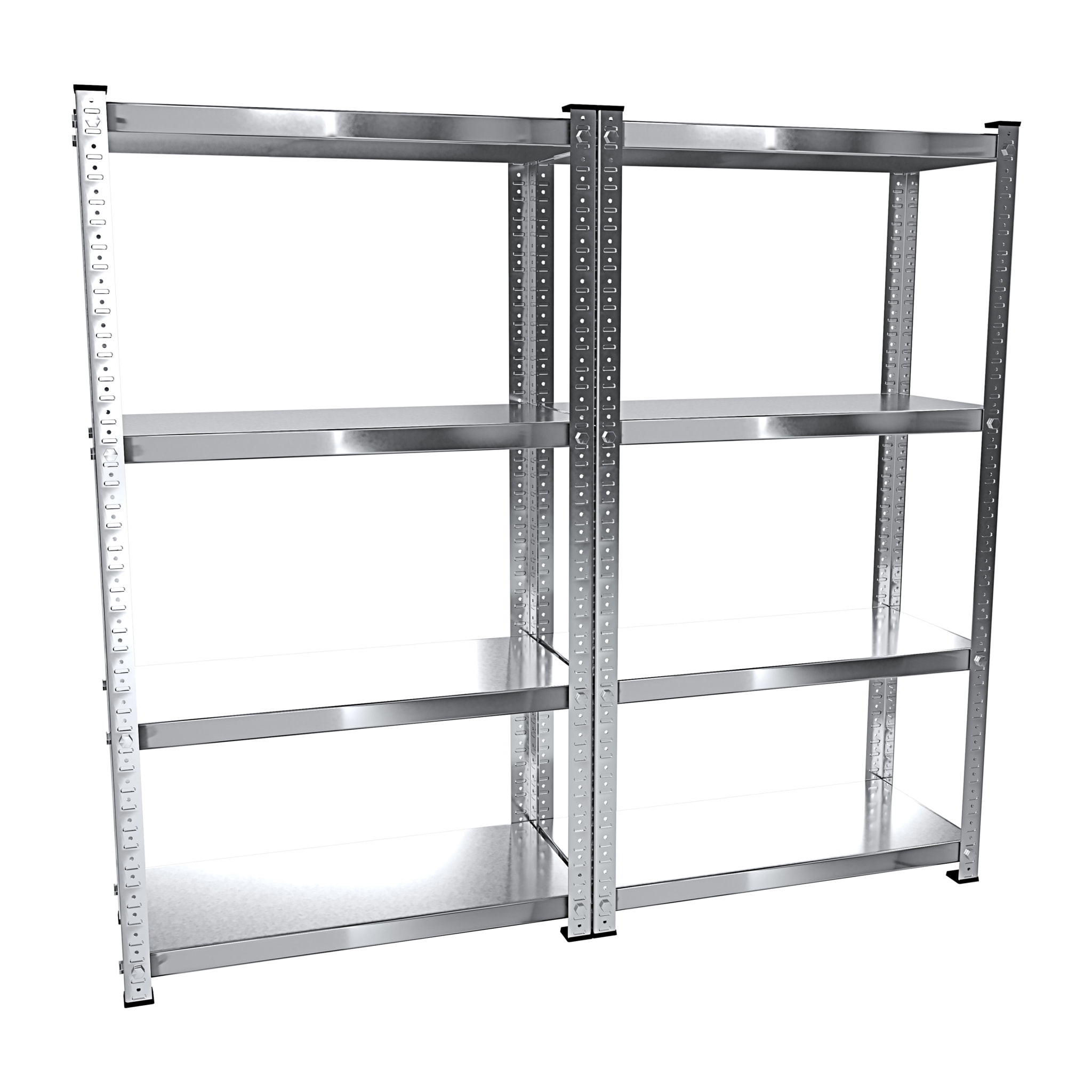 2 Scaffali In Metallo Scaffale Alta Portata Con 4 Ripiani Regolabili Ideale Per Garage Officina Cantina Capannone Magazzino Design Modulare 150 cm