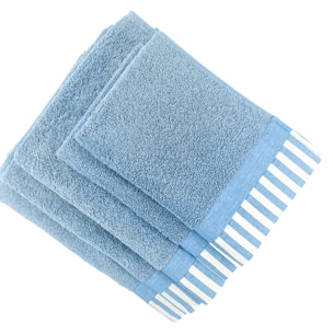 Set Spugna AMALFI 5 Pezzi: 2 Viso+2 Ospite + 1 Telo Bagno - 450 gr/m² - 100% Puro Cotone