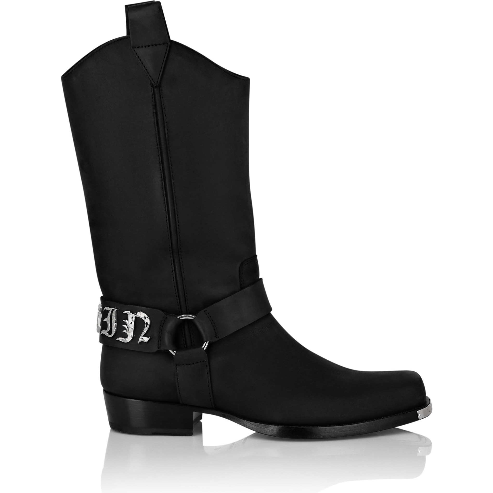 PHILIPP PLEIN Boots Flat High GOTHIC PLEIN