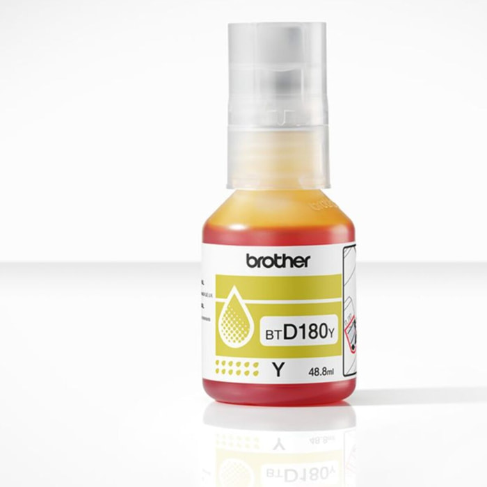 Cartouche d'encre BROTHER Bouteille BTD180Y Jaune