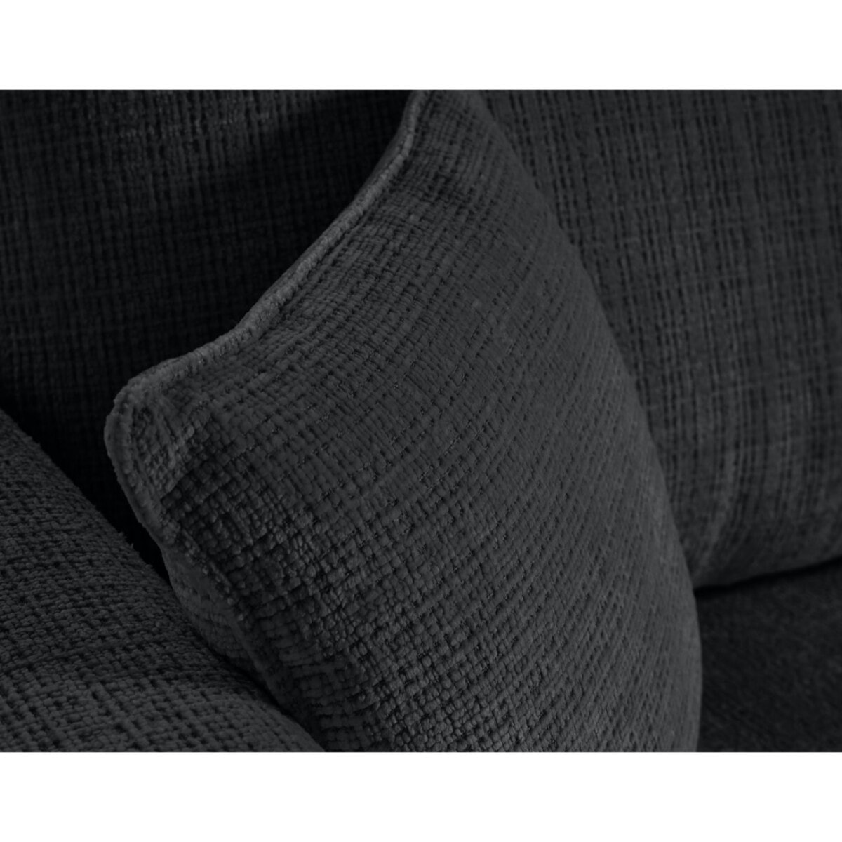 Miro - canapé d'angle réversible - 4 places - convertible avec coffre - en velours texturé - Gris Anthracite