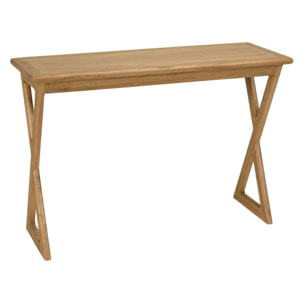 AMY - Console 110cm en bois de mindi pieds croisés