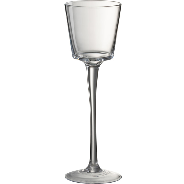 J-Line bougeoir Conique Sur Pied Base - verre - transparent - medium