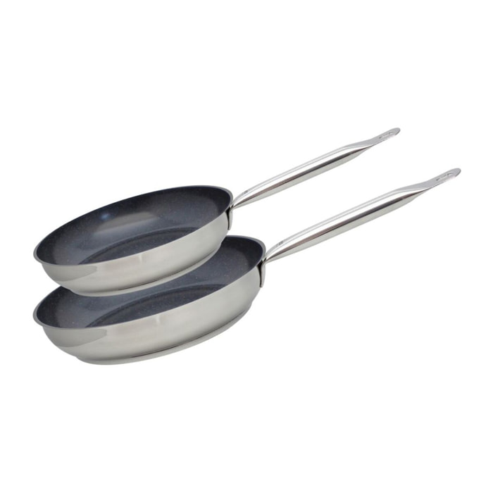 Set de 2 Poêles céramique sans PFAS Profi Therm Platinum Elo