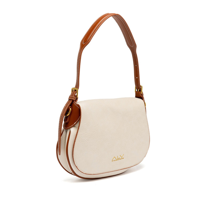 Borsa a spalla da donna - Modello Novella Prime - 100% poliuretano - 31.0 x 19.0 x 6.0 cm