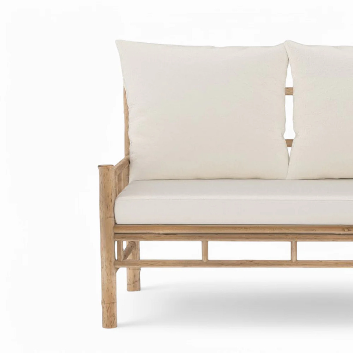 Salon de jardin 5 personnes en bambou, table basse carrée - Vadella