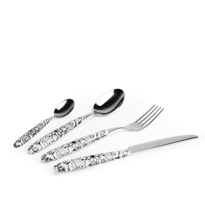 Service 24 couverts Excelsa – Boheme Noir, Acier Multicolore