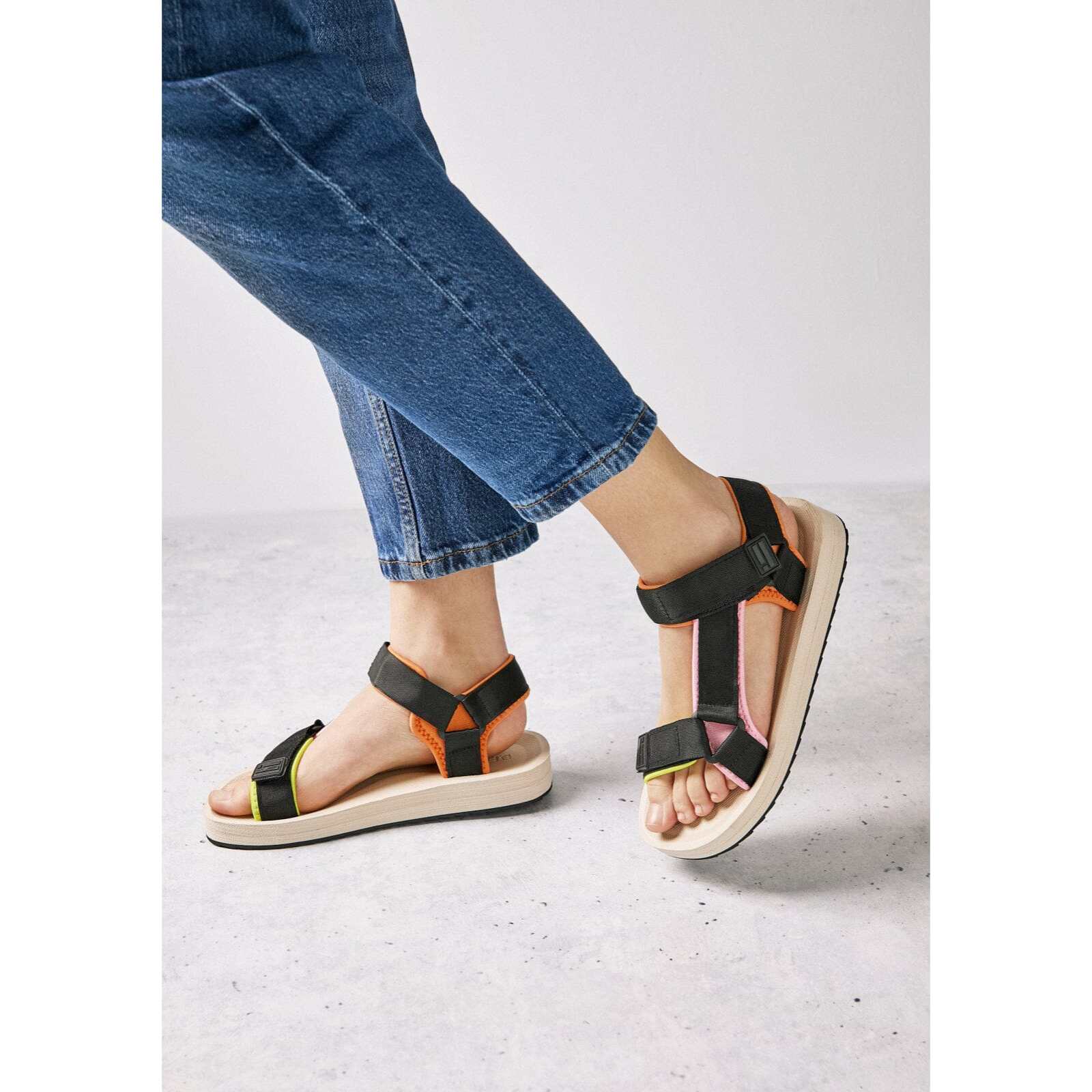 Sandalias De Mujer Forest Neo Negro / Beige D.Franklin
