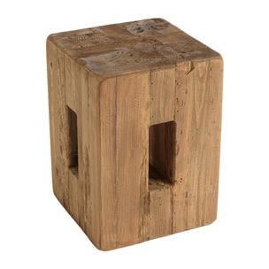 SANDY - Tabouret carré 30x30cm bois Pin recyclé
