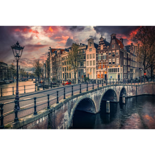 Tableau deco Amsterdam Canaux et ponts Tableau plexiglas