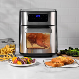 MasterPRO ROCKET 1000 Freidora de Aire 10 L - Calentamiento Doble 360º / Ventana Para ver Progreso / Pantalla táctil LED / 9 Programas Cocción