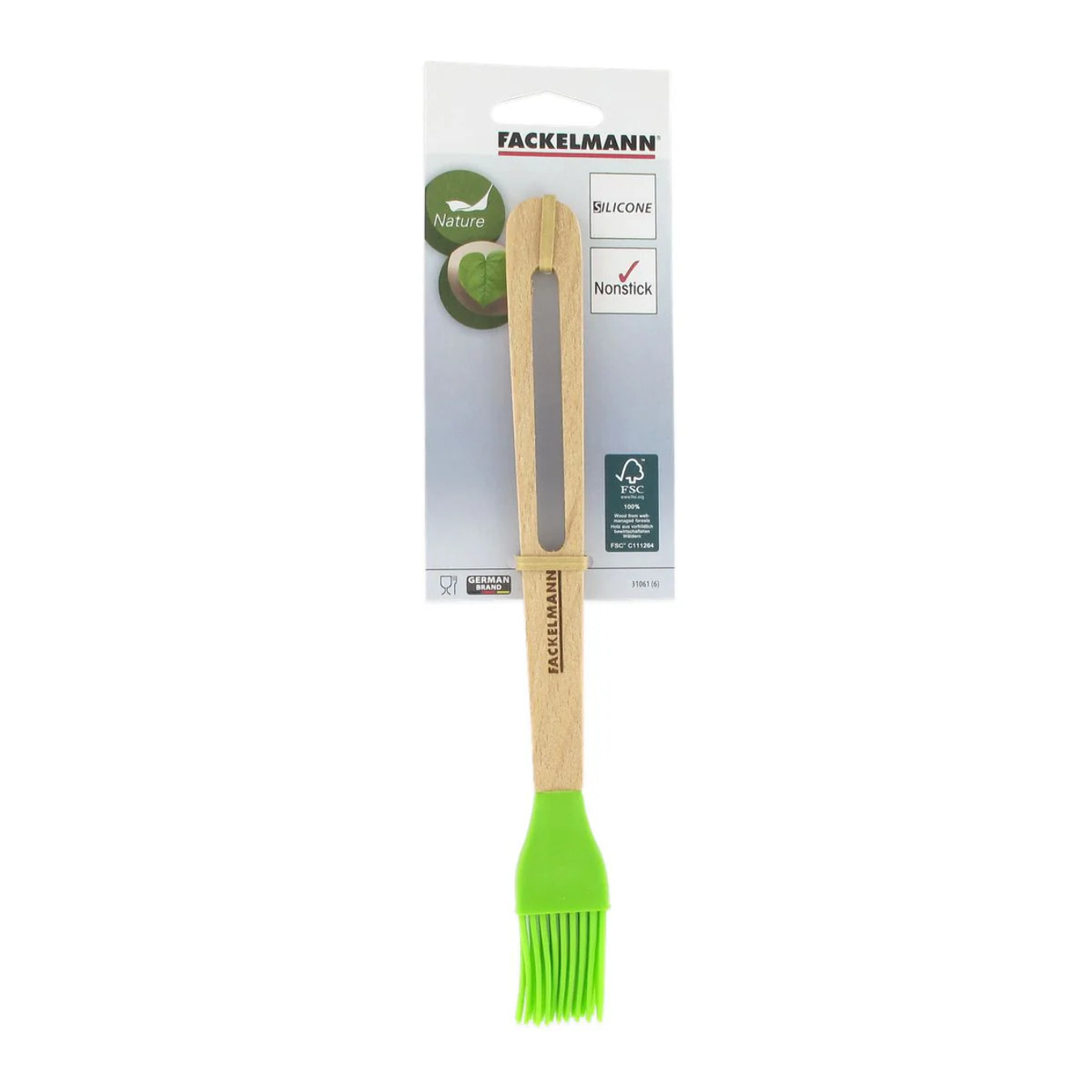 Pinceau de cuisine et de pâtisserie 26 cm en poils silicone Fackelmann Nature