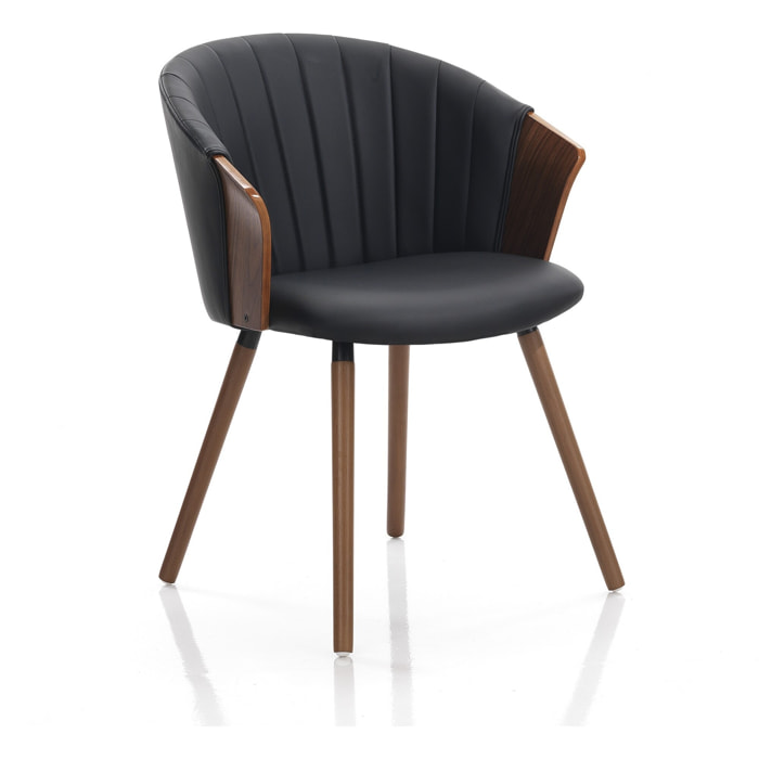 Tomasucci Chaise BRYAN en bois foncé