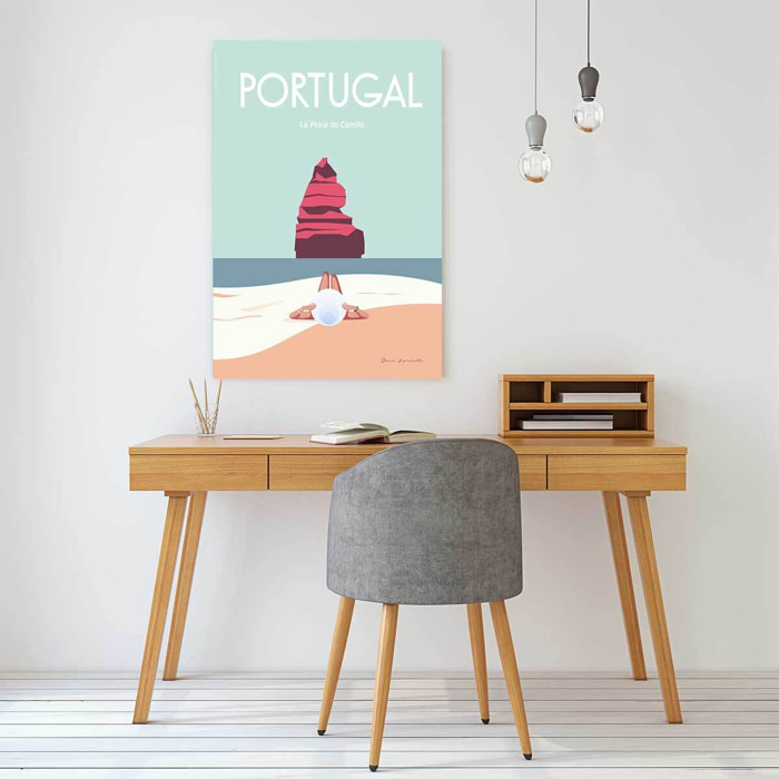 Tableau mer plage au portugal  Tableau alu Dibond