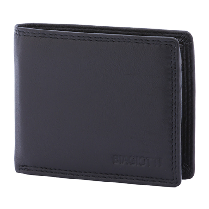 Portafoglio  da uomo In Vera pelle Made in Italy 8,5x11x2,5 cm