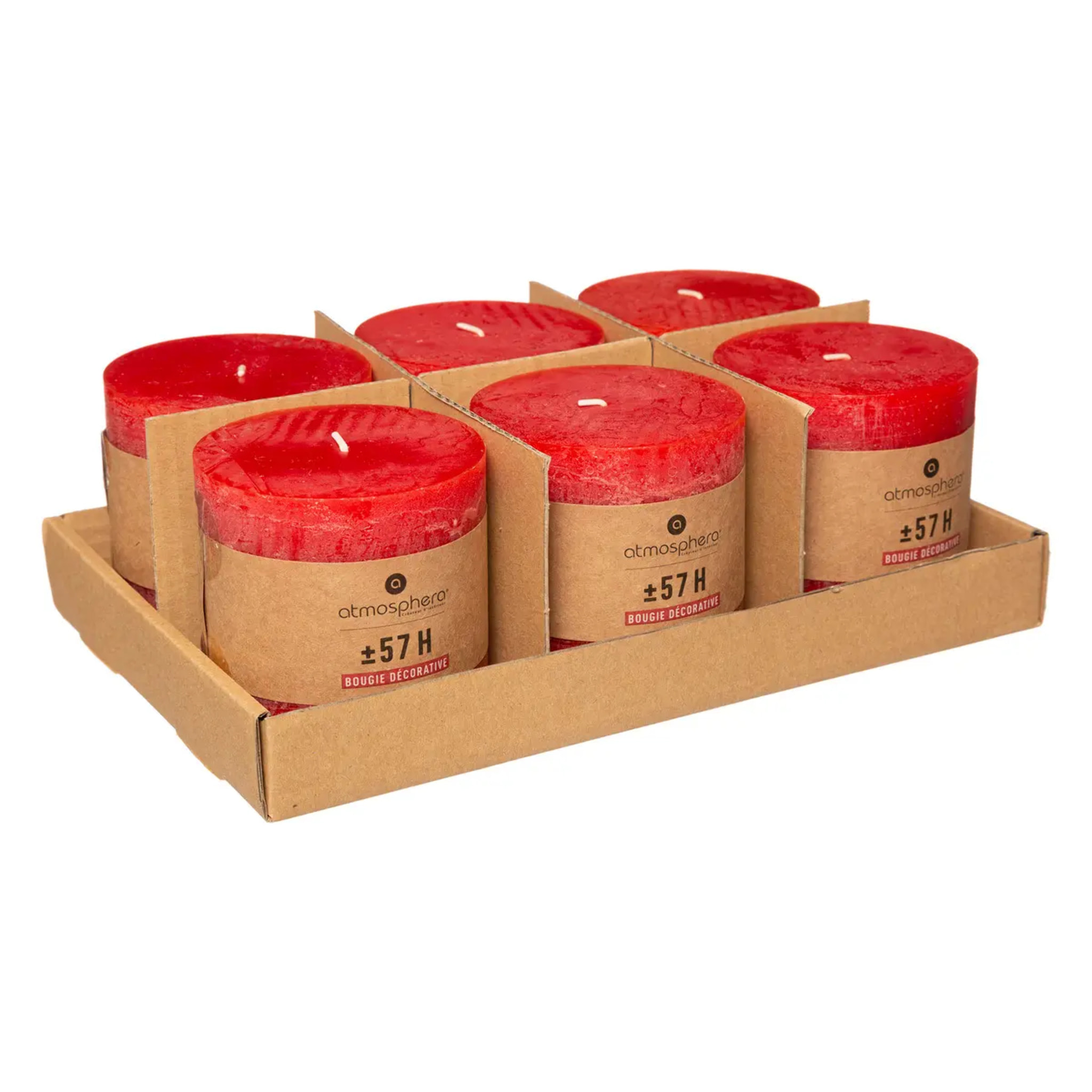 Bougie rustique rouge 663g