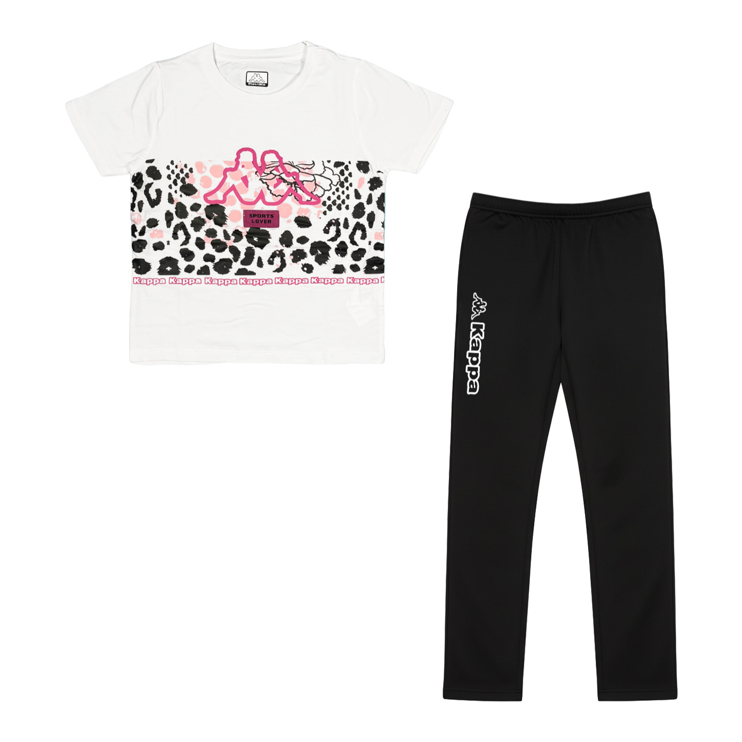 Completo Ragazza KAPPA Cotone Leggero Manica Corta Pant Lungo