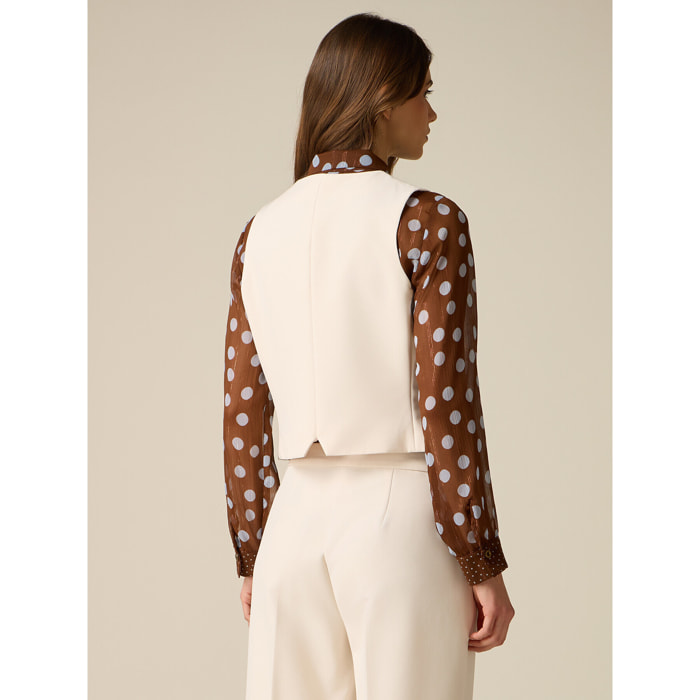 Oltre - Gilet sartoriale corto - Bianco