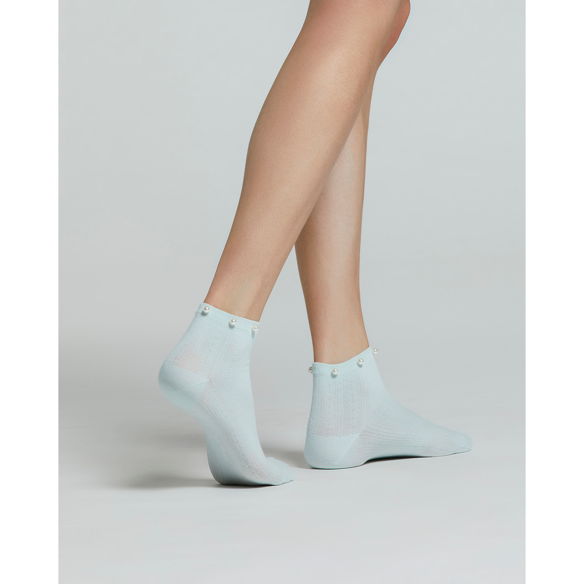 CALZA COTONE MORGANA CON PERLE