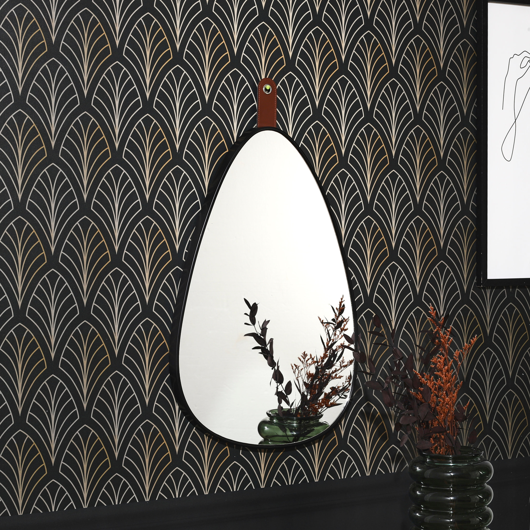 Miroir Ovale Avec Anse