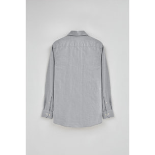 Camisa azul marina de corte slim y cuadros vichy con logo Rigby Go