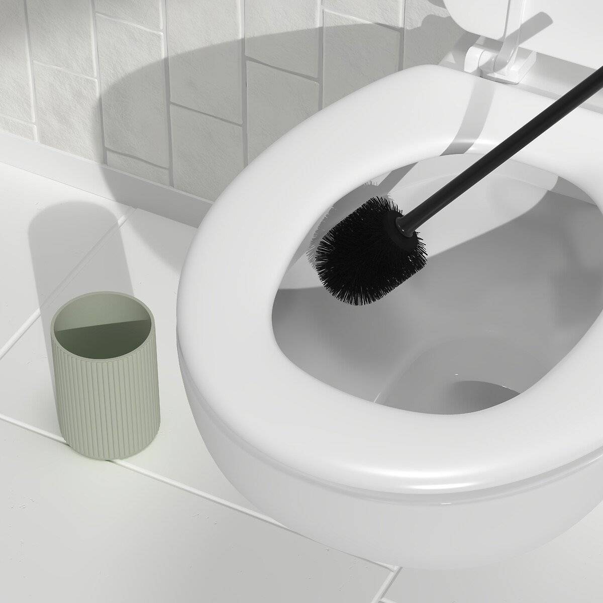 Brosse WC striée verte
