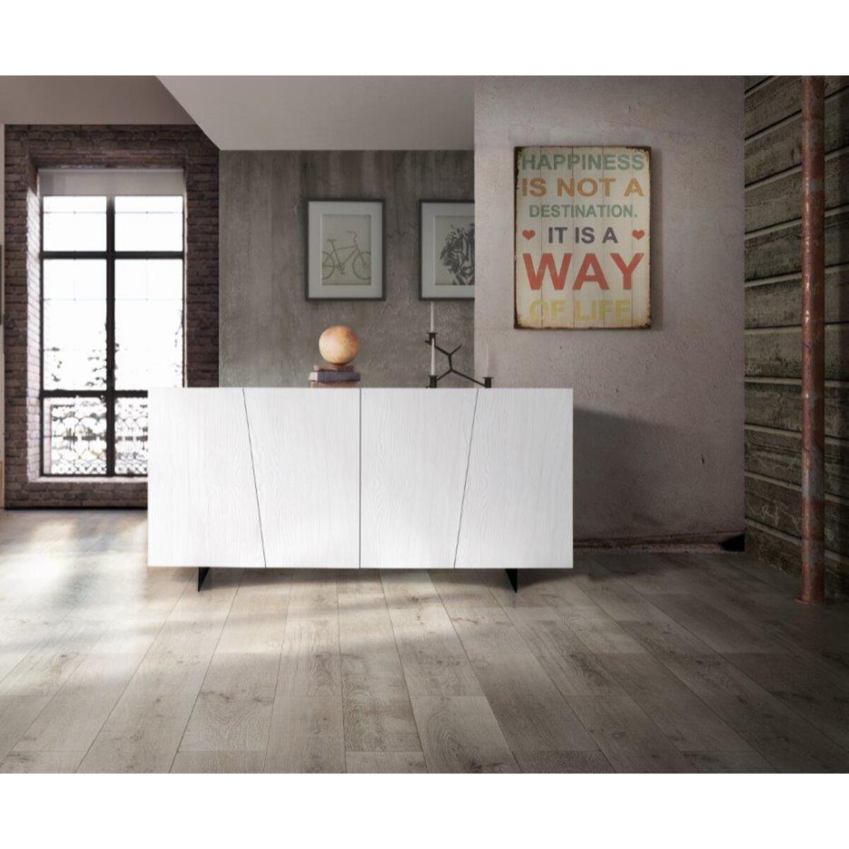 Credenza SAN BABILA abete bianco spazzolato 180x50 cm H 87 cm