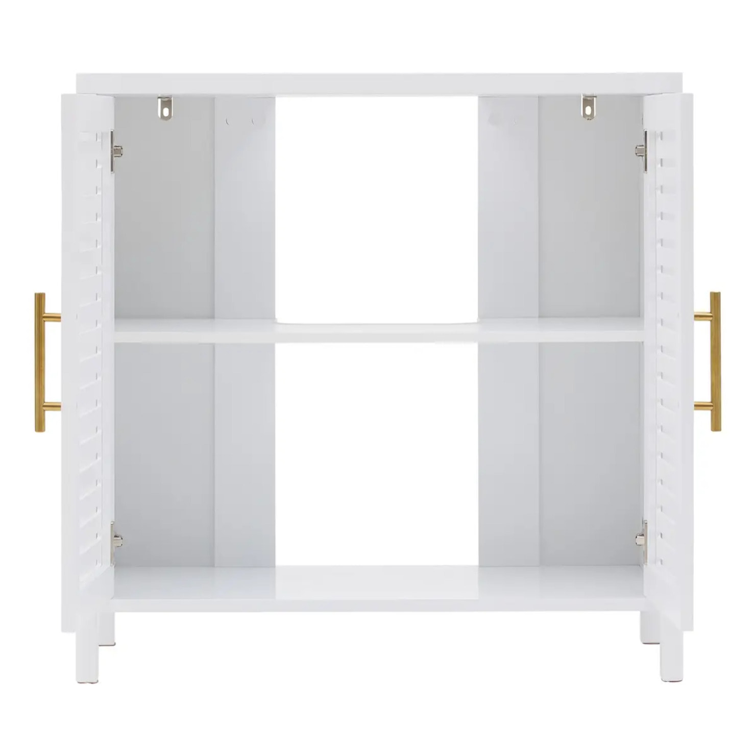 Meuble sous-lavabo Orea carré 35x70cm 2 portes blanc