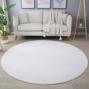 MOSCOU - Tapis rond uni Creme