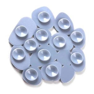 Lot de 4 Tapis antiderapants de douche ou baignoire PVC GALETS 12x13cm Gris MSV