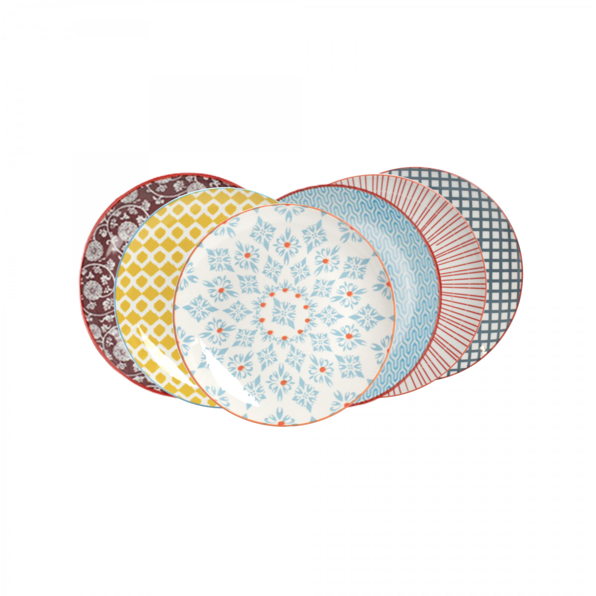 Lot de 6 assiettes à dessert design 1, SABAE