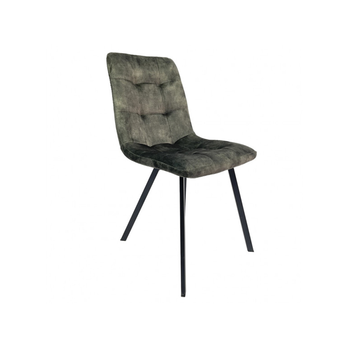 Chaise capitonnée en velours - HERBY