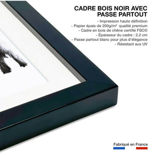 Affiche enfant jumelles  Affiche sous cadre noir