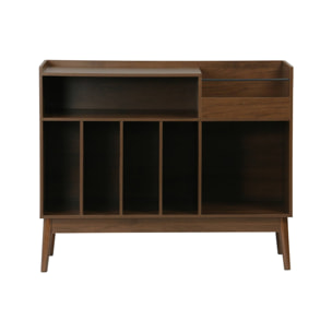 Meuble vinyle vintage effet bois. Népal. L 100 x l 48 x H 81.5cm