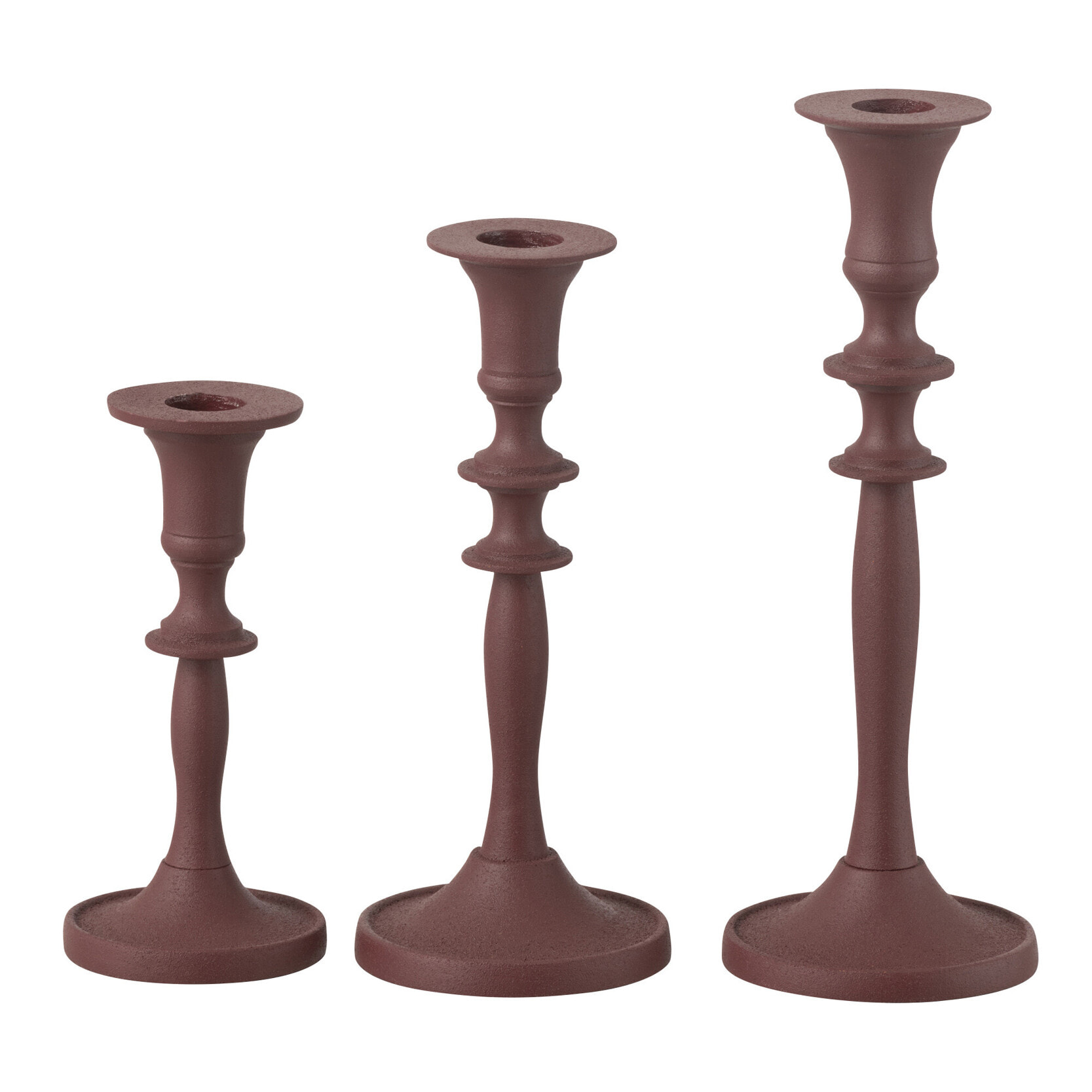 J-Line chandelier Classique - aluminium - bordeaux - set de 3
