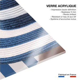 Tableau rayure azur Tableau plexiglas