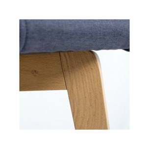 Lot de 2 chaises en tissu et capitonné design scandinave - MANON