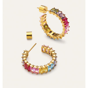 Pendientes Sia Berries Acero Baño Oro