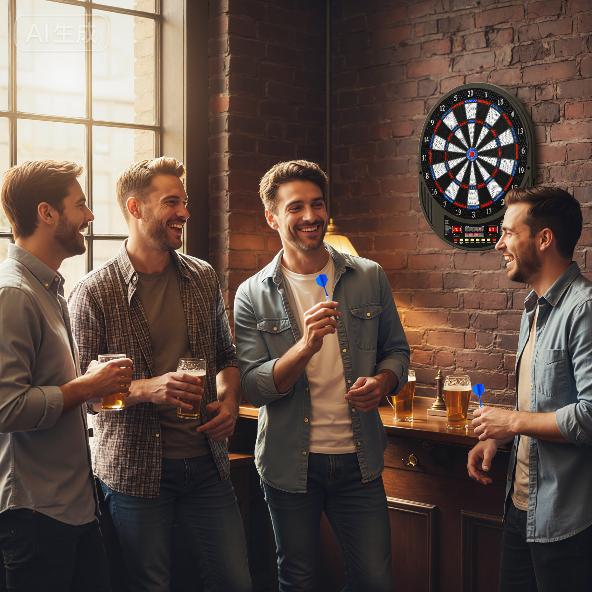 Cible jeu de fléchettes électronique 33 jeux 202 variations jusqu'à 8 joueurs