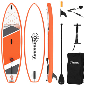 Stand up paddle gonflable 10'6 - 160 Kg - pagaie réglable pompe et sac transport
